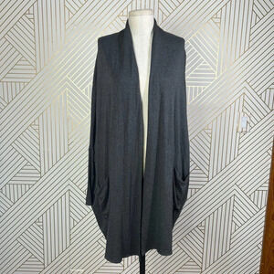 Beyond Yoga Gray Modal Dolman Sleeve Fleece‎ Cardigan Size US XS/S